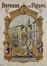 Affiche publicitaire pour le journal parisien Le Figaro, vers 1880
